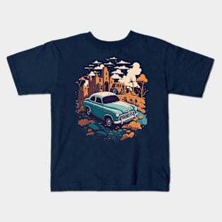 Vintage Car Illustration Kids T-Shirt